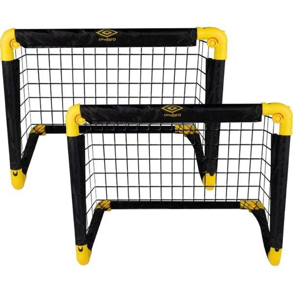 Umbro 2 db 50 x 44 x 44 cm műanyag, összecsukható gyermek focikapu SZETT
hálóval, futballkapu pár, 2 db gyerek edzőkapu (Foldable Football Goal
26877)