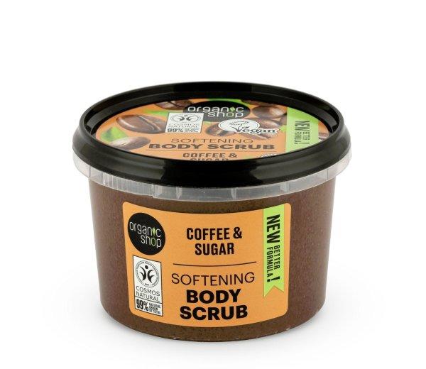 Organic Shop Bőrpuhító testradír Kávé és cukor (Softening Body Scrub) 250
ml