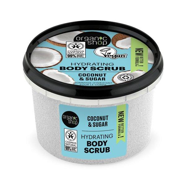 Organic Shop Hidratáló testradír Kókusz és cukor (Hydrating Body Scrub) 250
ml