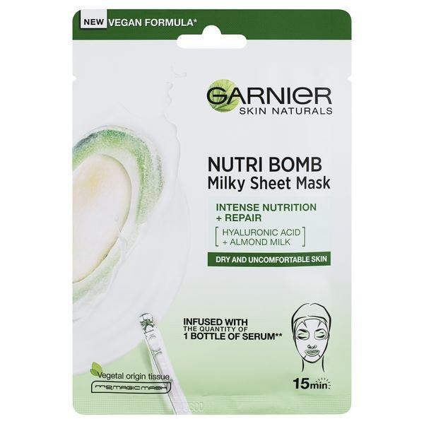 Garnier Textil arcmaszk mandulatejjel száraz és érzékeny bőrre Skin
Naturals (Milky Tissue Mask) 28 g