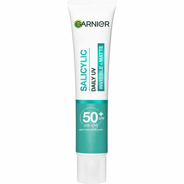 Garnier Nappali bőrhibák elleni védő fluid SPF 50+ PureActive Salicylic
(Daily UV Invisible + Matte) 40 ml