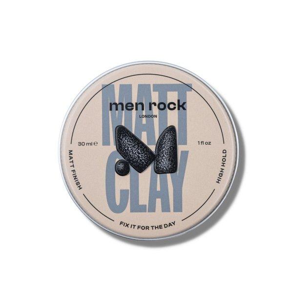 Men Rock London Styling mattító agyag High Hold (Matt Clay) 90 ml