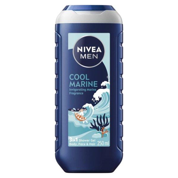 Nivea Tusolózselé bőrre és hajra Cool Marine (3 in 1 Shower Gel) 250 ml