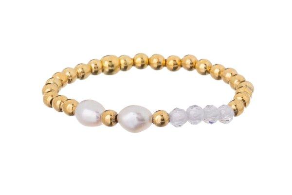 Alisia Aranyozott gyöngy gyűrű igazgyönggyel AL4815-Oro 53 mm