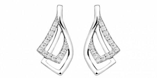 Silver Cat Elegáns cirkónium fülbevalók SC372