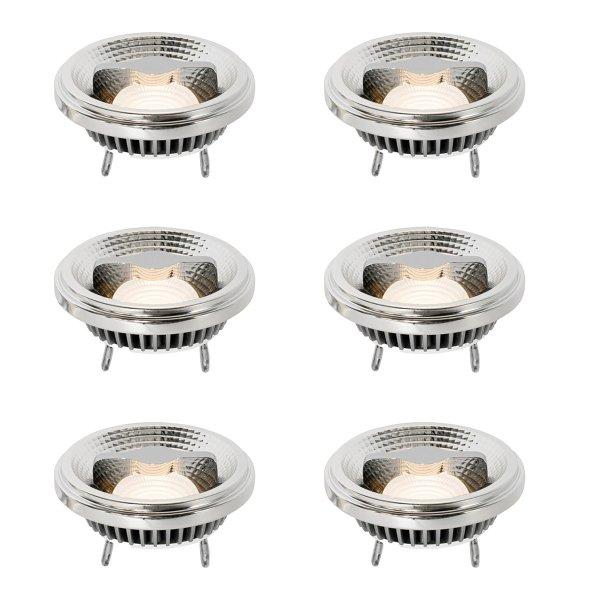 6 darabos G53 dimmelhető LED izzó készlet 111mm 12W 600 lm 2700K