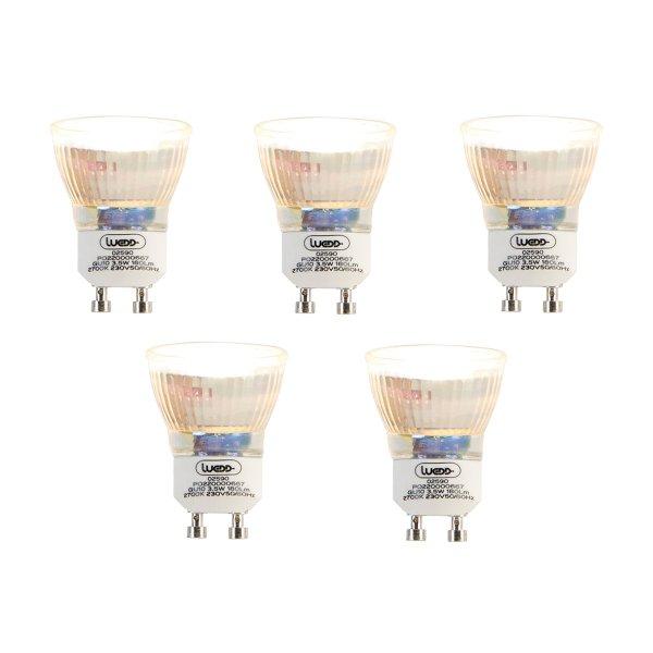5 darabos GU10 LED izzókészlet 35mm 3.5W 180 lm 2700K