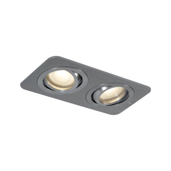 Lekerekített süllyesztett spotlámpa gunmetal GU10 50mm forgatható és
dönthető IP44 2-lámpás - Alberto