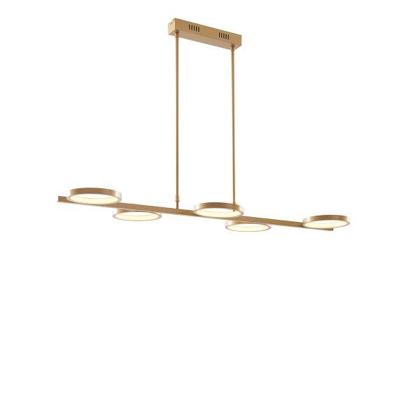 Modern függőlámpa LED-del, 3 fokozatban szabályozható arany 5-lámpás -
Vivé