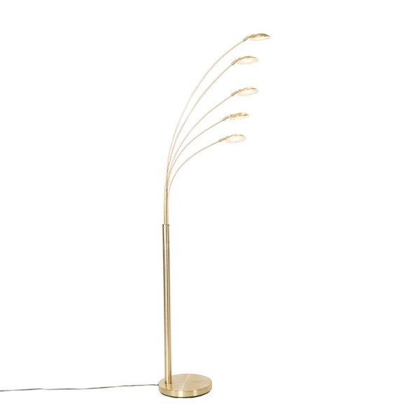 Design állólámpa sárgarézzel, LED-del 5 lámpás - Sixties Trento