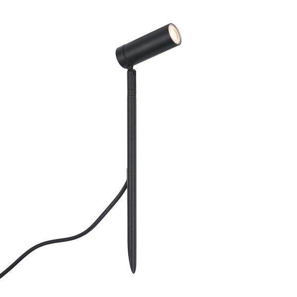 Fekete leszúrható spotlámpa 40 cm LED-del, állítható IP65-ös, kábellel
és dugóval - Carl