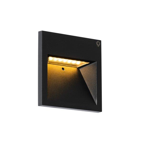 Modern fali lámpa fekete, beépített LED-del - Gem 2