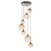 Art Deco lglmpa stt bronz szn borostyn veggel 7-lm
