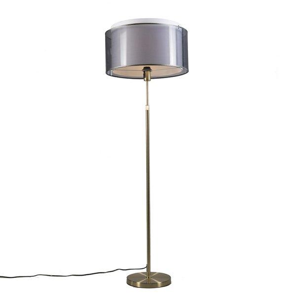 Állólámpa arany/bronz fekete/fehér árnyékolóval 47 cm - Parte