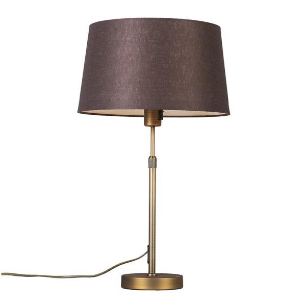 Asztali lámpa bronz barna árnyékolóval 35 cm állítható - Parte