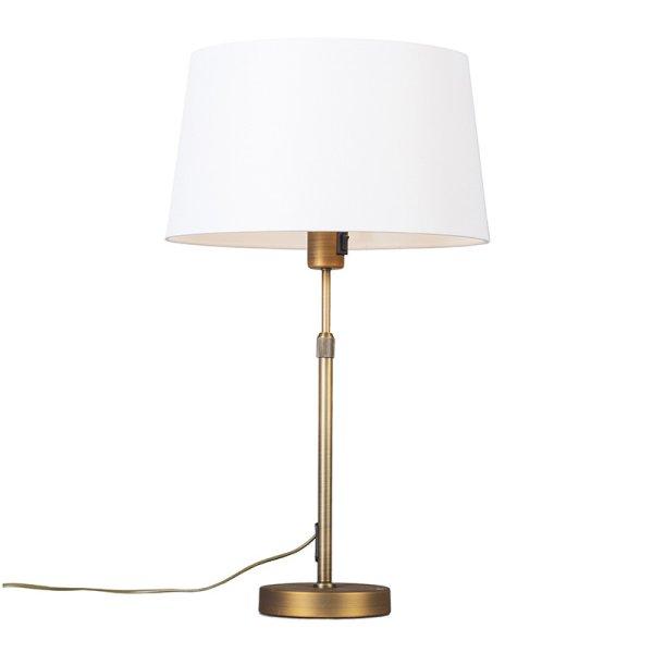 Asztali lámpa bronz árnyékolóval, fehér 35 cm állítható - Parte