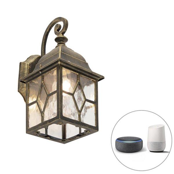 Okos romantikus kültéri fali lámpa bronz, WiFi-vel A60 - London