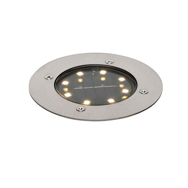 Modern talajszpot acélból, LED-del, IP65, napelemes - Terry