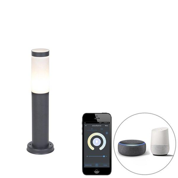 Okos kültéri lámpaoszlop antracit 45 cm Wifi-vel P45 - Rox