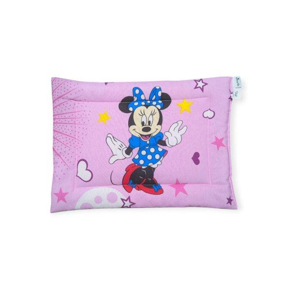 Borostyánköves baba párna -Minnie kék pettyes ruhában