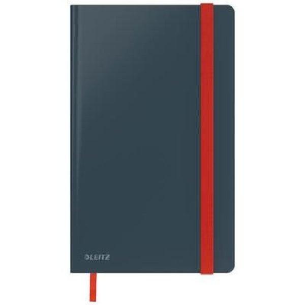 Beíró, A5, vonalas, 80 lap, keményfedeles, LEITZ "Cosy Soft Touch",
bársonyszürke