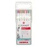 Filctoll kszlet, nyomgombos, 0,6 mm, ZEBRA "Clickart&