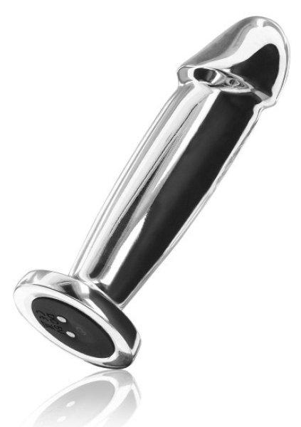 ToyJoy Buttocks The Intruder Vibrating Metal Buttplug Silver