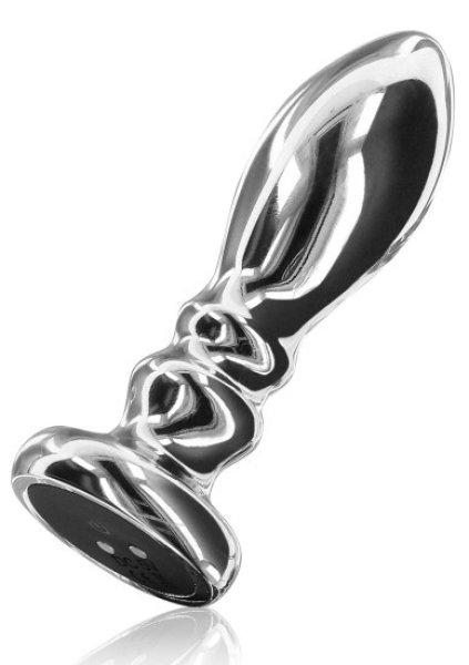 ToyJoy Buttocks The Slider Vibrating Metal Buttplug Large Silver
