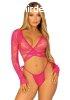 Leg Avenue Wrap-Around Crop Top & Panty Raspberry