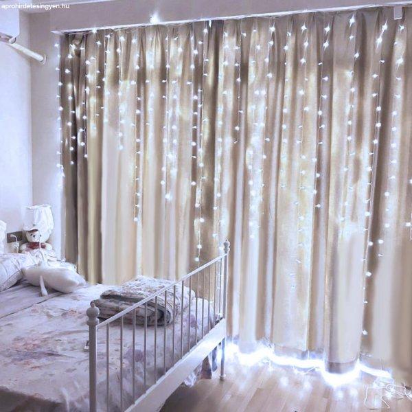 Fényfüggöny - 100 db LED - középfehér - hálózati - IP44 - 2,2 m - 8
program