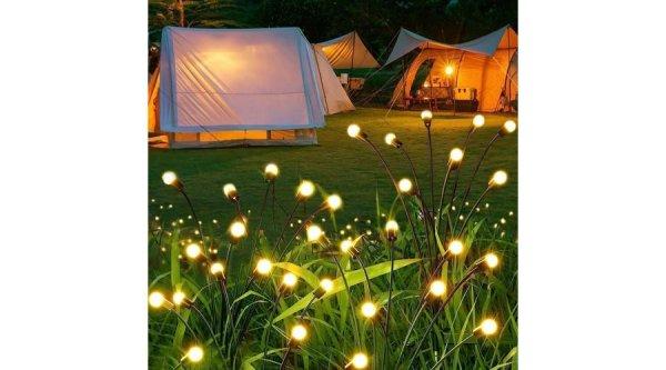 Napelemes szentjánosbogár 2 db x 10 LED Golyós Dekor, Melegfehér Fény,
Alkonyérz
