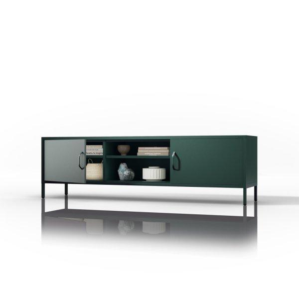 JAN NOWAK XL ROSARIA TV szekrény, 1700 x 400 x 500 mm, palackzöld