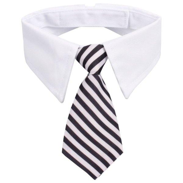 Gentledog dog necktie black-white clothing size L