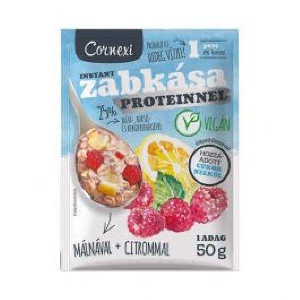 Cornexi málnás-citromos protein zabkása édesítőszerrel, vegán 50 g