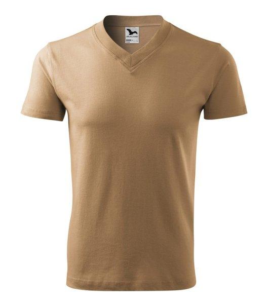MALFINI Póló V-neck - Homokszínű | XL