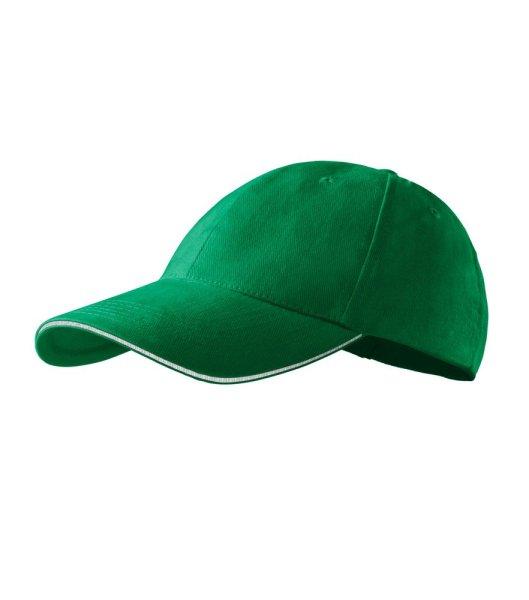 MALFINI 6P Sandwich siltes sapka - Középzöld | unisex