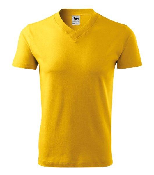 MALFINI Póló V-neck - Sárga | M