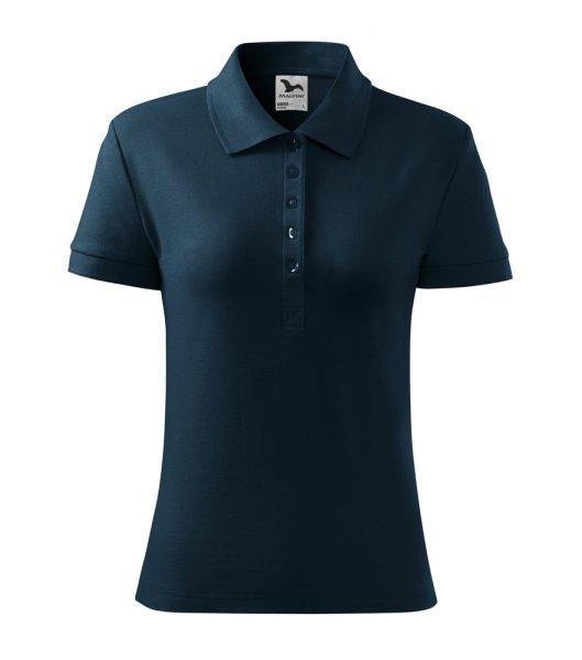 MALFINI Női galléros póló Cotton - Tengerészkék | L
