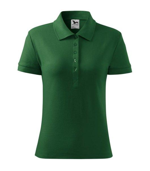 MALFINI Női galléros póló Cotton Heavy - Palackzöld | L