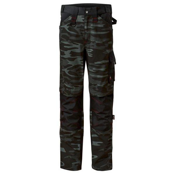 MALFINI Férfi munkavédelmi nadrág Camo Vertex - Terepszínű szürke | 60