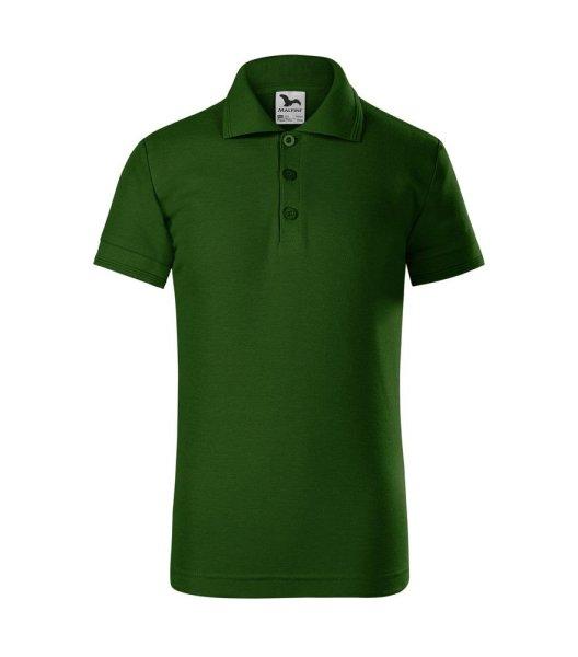 MALFINI Gyerek galléros póló Pique Polo - Palackzöld | 158 cm (12 éves)