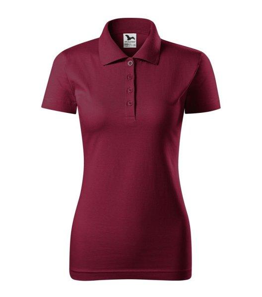 MALFINI Női puha galléros póló Single J. - Garnet | XL
