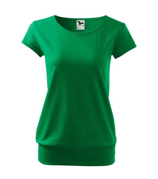 MALFINI City Női póló - Középzöld | 2XL