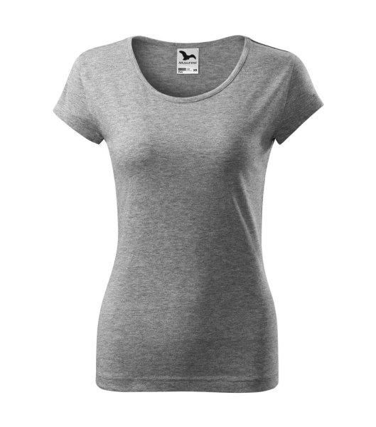 MALFINI Női póló Pure - Sötétszürke melírozott | 2XL