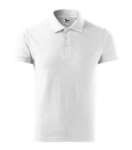 MALFINI Férfi galléros póló Cotton - Fehér | 3XL