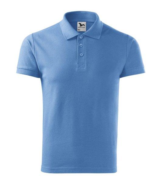 MALFINI Férfi galléros póló Cotton - Égszínkék | 3XL