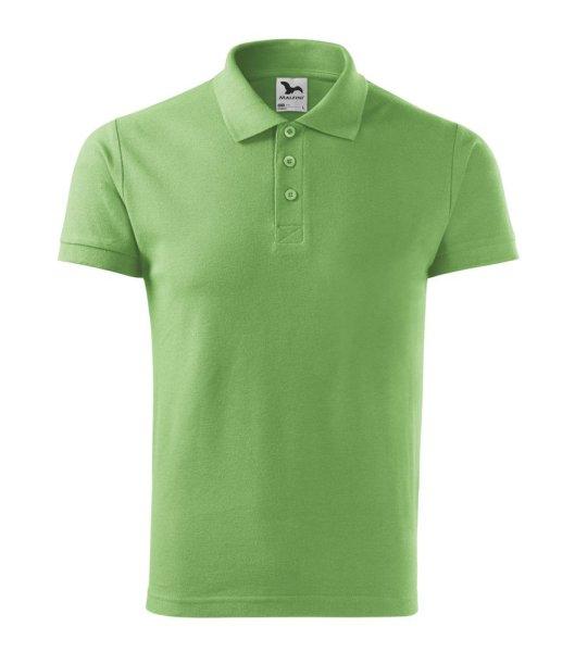 MALFINI Férfi galléros póló Cotton - Fűzöld | 2XL