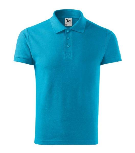 MALFINI Férfi galléros póló Cotton - Türkiz | 3XL