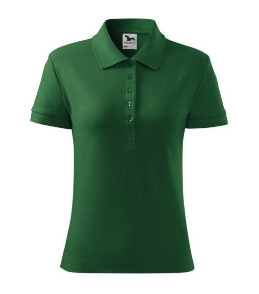 MALFINI Női galléros póló Cotton - Palackzöld | 2XL