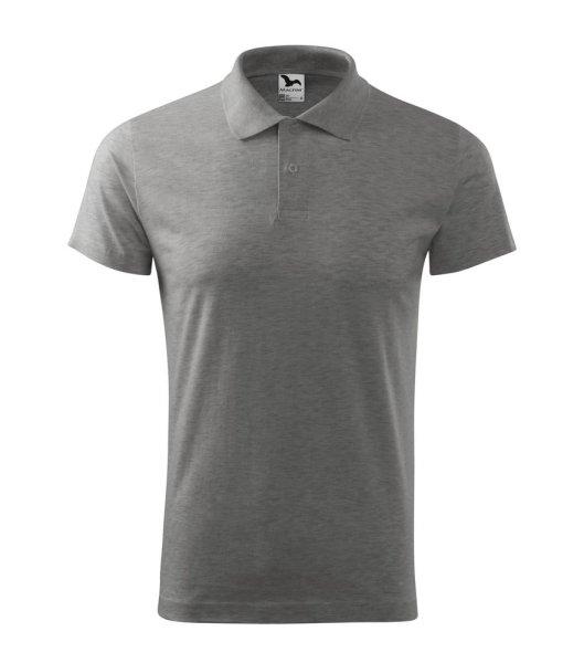 MALFINI Férfi puha galléros póló Single J. - Sötétszürke melírozott |
2XL